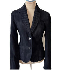 Banana Republic Black Pinstripe Blazer